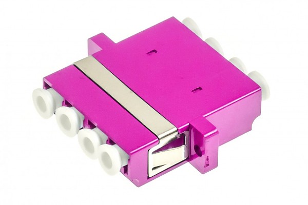 Adapter światłowodowy LC/UPC quad, OM4, wielomodowy 