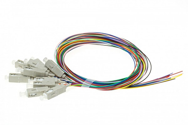 Zestaw 12x pigtail SC/UPC, MM, 50/125, 0,9mm, włókno OM4, 2m 