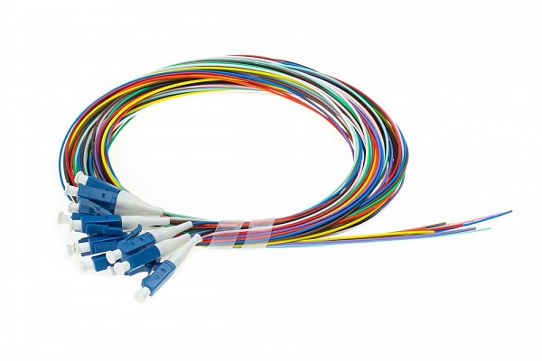 Zestaw 12x pigtail LC/UPC, SM, 9/125, 0,9mm, wkno G.652D, 2m 