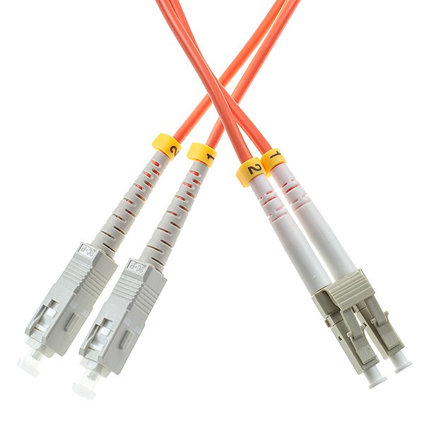 Patchcord wiatowodowy wielomodowy SC/UPC-LC/UPC, 50/125, dupleks, wkno OM2, 3.0mm, dugo 10m