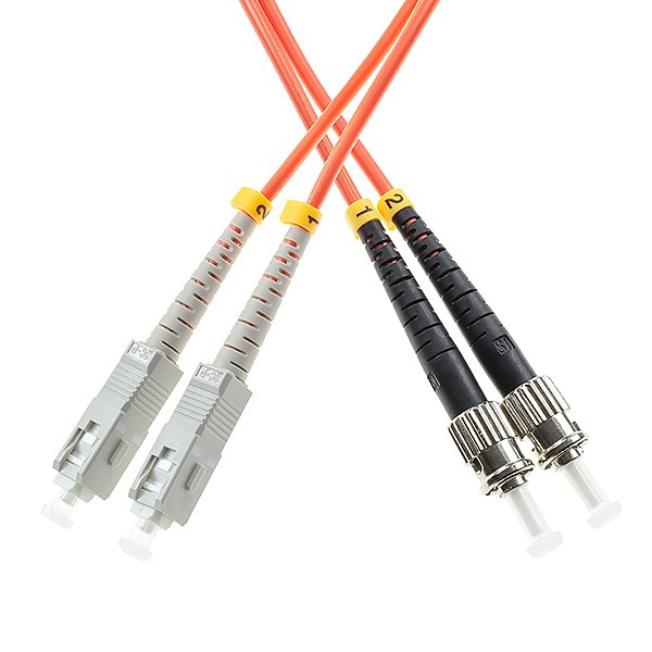 Patchcord wiatowodowy wielomodowy SC/UPC-ST/UPC, 50/125, dupleks, wkno OM2 3.0mm, dugo 10m