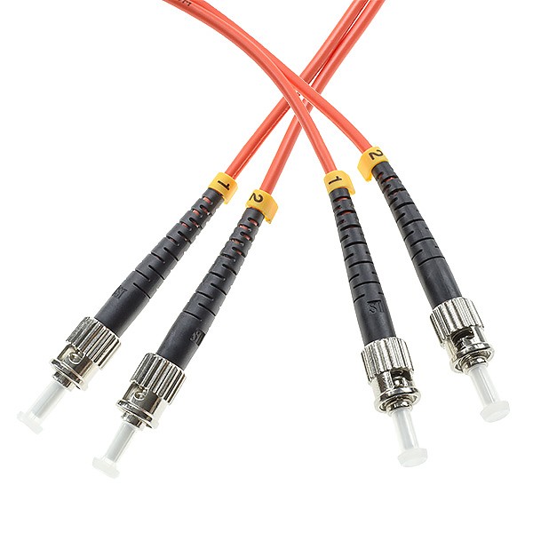 Patchcord wiatowodowy wielomodowy ST/UPC-ST/UPC, 50/125, dupleks, wkno OM2 3.0mm, dugo 1m