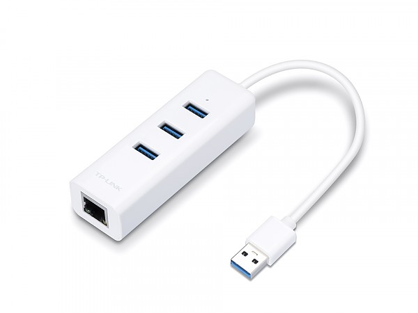 Karta sieciowa 1Gb + USB 3.0 HUB, 3 porty (TP-Link UE330) 