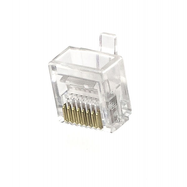 Wtyk RJ-45, 8p8c, krótki, kat 5e, na przewód okrągły, linkę, UTP