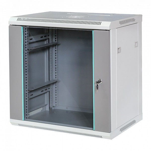Szafa rack 12U, wisząca, 19", 440mm gł., drzwi szklane