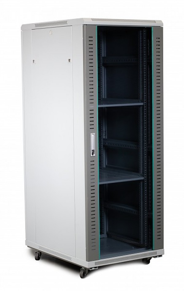 Szafa rack 32U, 19", 800mm gł., drzwi szklane