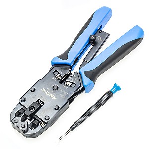 Czołowa zaciskarka złączy modularnych 10p, 8p (RJ-45), 6p (RJ-12, RJ-11), 4p (RJ-10, RJ-9) (Hanlong HT-200AR) 