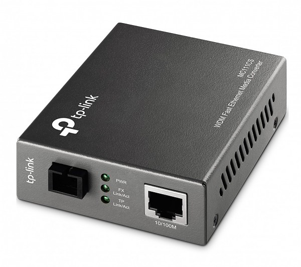 Media konwerter światłowodowy 10/100M RJ-45/SC, SM 1550nm, 20km, WDM (TP-Link MC111CS-20)