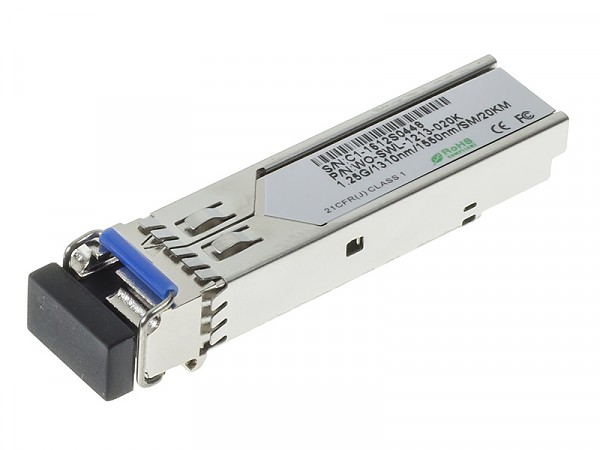 SFP WDM, 1Gb, LC SM, 20km, TX:1310nm, RX:1550nm