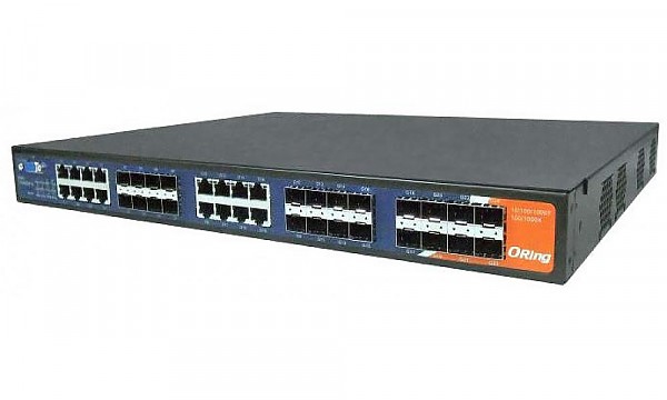 ORing RGS-9168GCP-E-EU, Switch przemysłowy zarządzalny, 16 slotów COMBO SFP / RJ-45 + 8 slotów SFP, O/Open-Ring <30ms