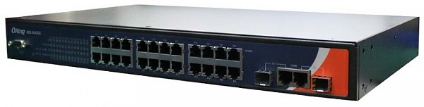ORing RES-9242GC-EU, Switch przemysłowy zarządzalny, 24x 10/100 RJ-45 + 2 sloty SFP, O/Open-Ring <10ms
