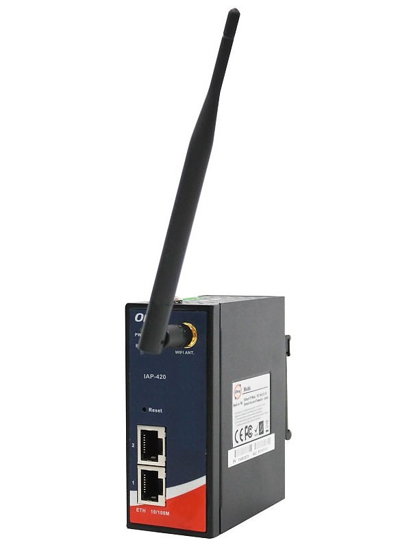 Bezprzewodowy punkt dostępowy, 2x 10/100 RJ-45 (LAN + PoE PD) + 1x 802.11b/g/n (WLAN) (ORing IAP-420+) 