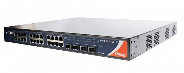 ORing RGS-9244GP, Switch zarządzalny, przemysłowy, 24x 10/1000 RJ-45 + 4 sloty SFP, O-Ring <30ms