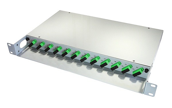 Przełącznica światłowodowa, 19", 12xSC/APC SM duplex
