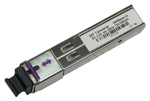 Moduł SFP 1x 1000 Mbps SC SM, 20 km, WDM TX:1550 nm (WO-SWS-1215-020K-I) 