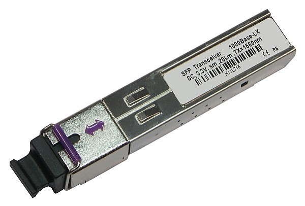 Modu SFP WDM, 1Gb, SC SM, 20km, TX:1550nm, przemysowy