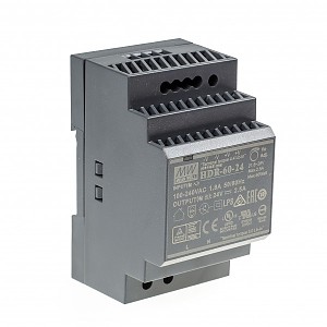 Zasilacz 60W 24VDC, DIN TS35 (Mean Well HDR-60-24) 