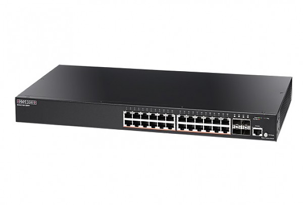 Edge-corE ECS2100-28PP, Switch zarządzalny,  24x 10/100/1000 RJ-45, 4 zintegrowane porty 1G SFP, 19"