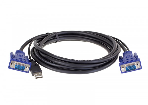 Przycze KVM, Wave KVM, combo (PS/2 + USB), 3,0 m 