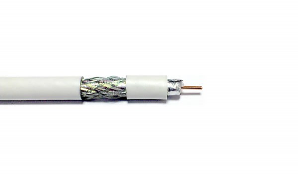 Przewód koncentryczny Wave Cables RG6 Cu, biały, 100m 