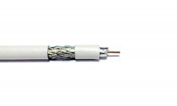 Przewd koncentryczny Wave Cables RG6 Cu, biay, 100m 