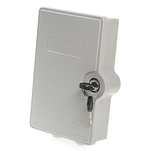 Przełącznica FTTH, IP65, 2x SC simplex, bez adapterów, zamykana na klucz 