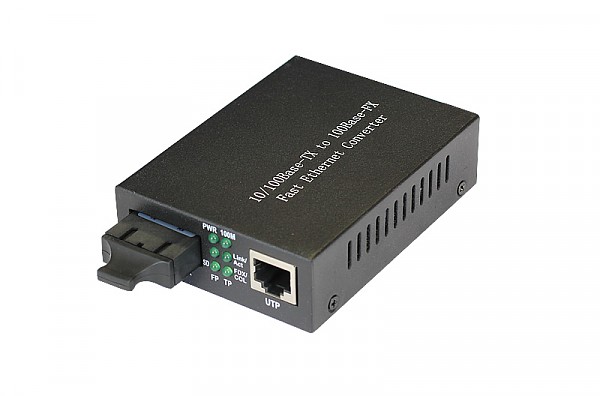 Media konwerter światłowodowy 10/100/1000M RJ-45/SC, MM 1310nm, 2km