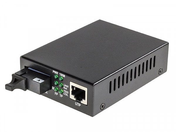 Konwerter 10/100/1000 Mbps RJ-45/SC, SM 1310nm, 10km, WDM (Wave Optics, WO-KB-SWS-010K-A) 