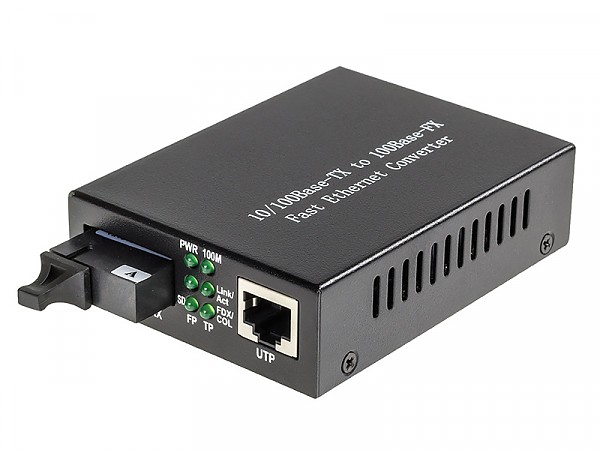 Konwerter 10/100 Mbps RJ-45/SC, SM 1310nm, 20km, WDM, LFP (Wave Optics, WO-KA-SWS-020K-A) 