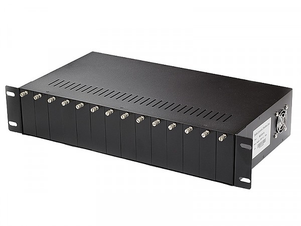 Obudowa rack na 14 konwerterów, redundantne zasilanie (Wave Optics WO-KR-14)