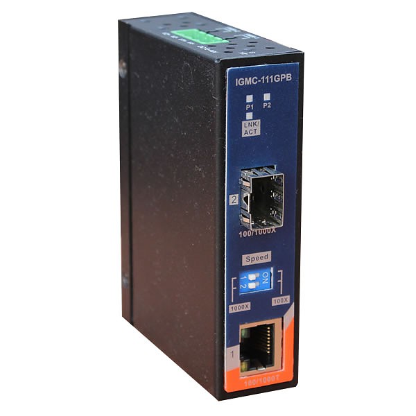 Konwerter 1x 100/1000TX (RJ-45) + 1x 100/1000FX (SFP) (ORing IGMC-111GPB) 