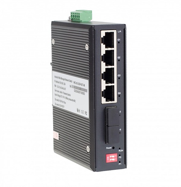 Switch zarządzalny 4x 100/1000 RJ-45, 2x 1000 SFP (Wave Industrial WO-IS-M2GF4GT-M) 