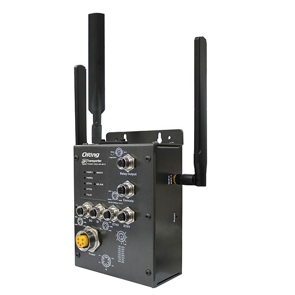 TGAR-1062+-4GS-M12, Bezprzewodowy przemysłowy router 4G/LTE, EN50155, 2x 10/100/1000 M12 (LAN) + 1x 802.11b/a/g/n (WLAN) 