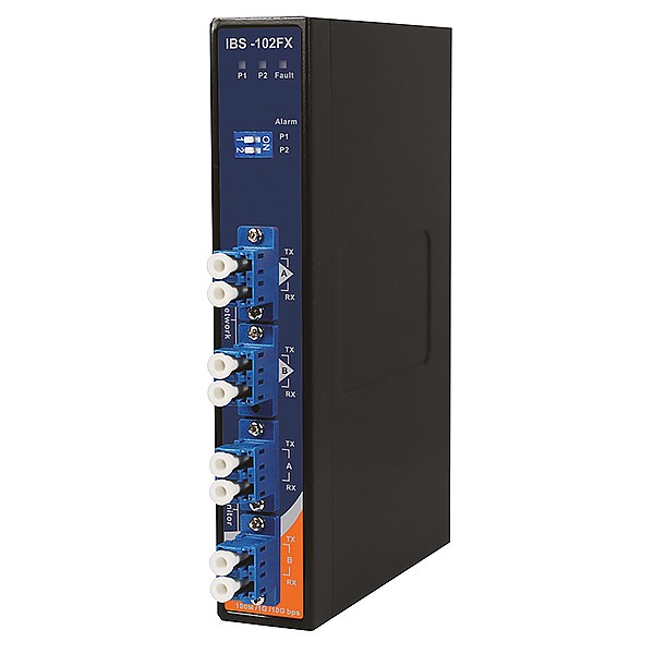 IBS-102FX-MM-LC, Bypass Switch, DIN, 4x LC Duplex 