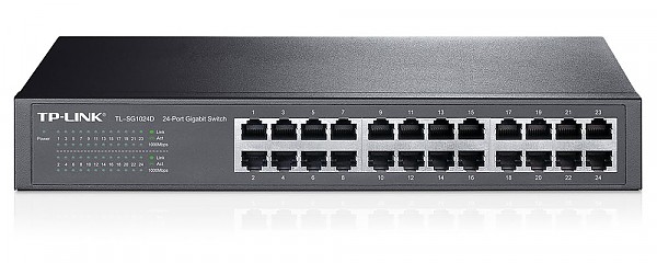 TP-Link TL-SG1024D, Switch gigabitowy, niezarzdzalny, 24x 1Gb RJ-45, 11,6" z uchwytami na 19"