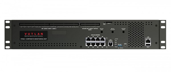 Kontroler IP 19" 2U; 8x analog; 16x styki bezpotencjałowe; 1x CAN (Vutlan VT960) 