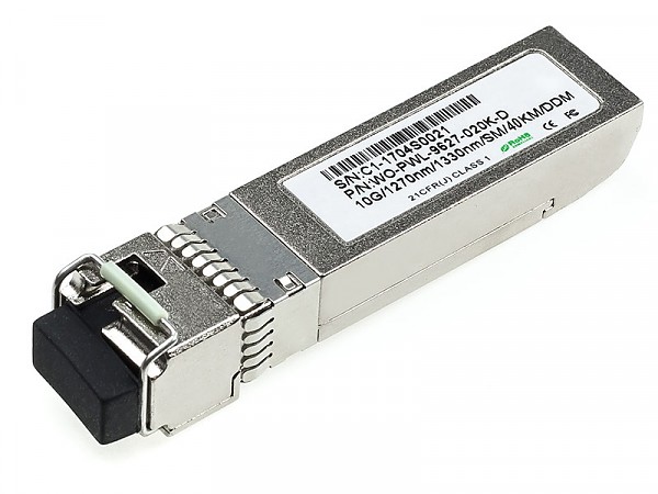 Modu SFP+ 1x 10 Gbps LC SM, 40 km, WDM TX:1270nm, DDMI (Wave Optics, WO-PWL-9627-040K-D) 