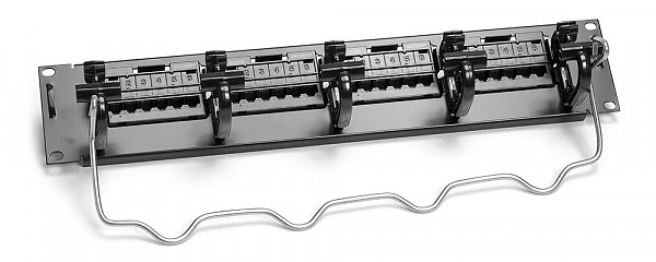 Patch panel, atchpanel, 24 porty UTP kat5e, IDC 110, z organizerem