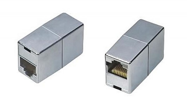 Łącznik modularny, kat. 5e, 2x RJ-45, STP, mini 