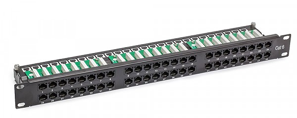 Patch panel, patchpanel, 48 porty UTP kat6, Krone