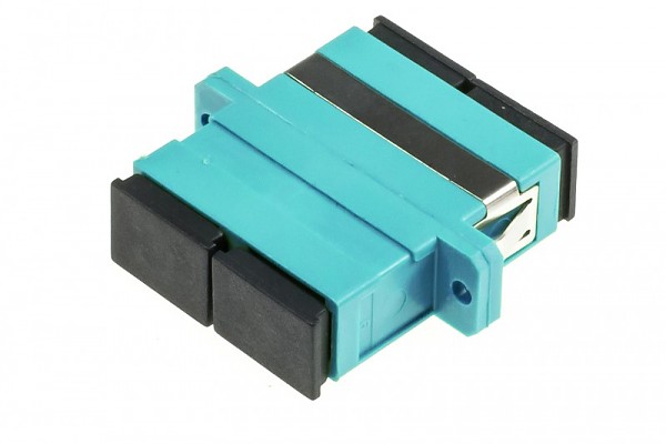 Adapter światłowodowy SC/UPC duplex, OM3, wielomodowy 