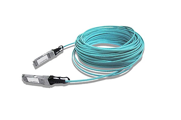 Przewd optyczny QSFP+, aktywny; 1,0m (Wave Optics, WO-QSFP-40GB-AFO-01M) 