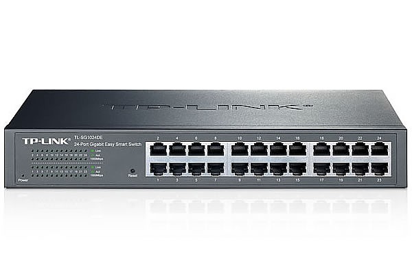 Switch inteligentny, 24x 10/100/1000 RJ-45, 11,6" z uchwytami na 19" (TP-Link TL-SG1024DE) 