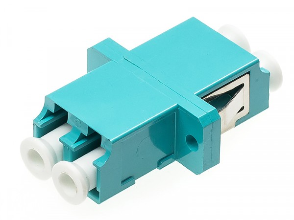 Adapter światłowodowy LC/UPC duplex, OM3, wielomodowy 