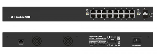 Ubiquiti ES-16-150W, Switch zarzdzalny PoE+, 16x 1G RJ-45, 2x 1G SFP, 19"