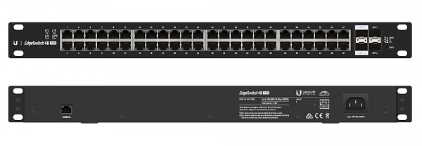 Ubiquiti ES-48-750W, Switch zarzdzalny PoE+, 48x 1G RJ-45, 2x 1G SFP. 2x slot 10G SFP+, 19"