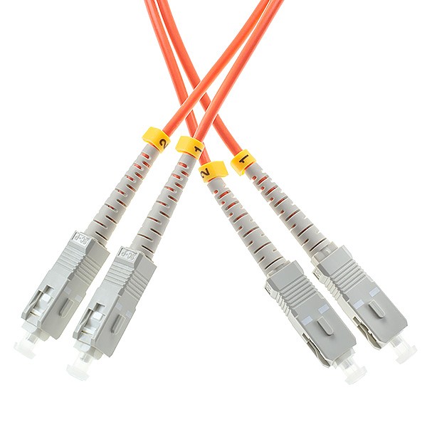 Patchcord światłowodowy, MM SC/UPC-SC/UPC, 50/125, dupleks, OM2  1m