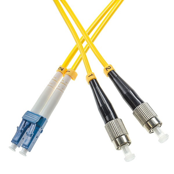Patchcord światłowodowy LC/UPC-FC/UPC, SM, 9/125, dupleks, włókno G652D,  3 m
