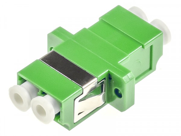 Adapter światłowodowy LC/APC duplex, jednomodowy 