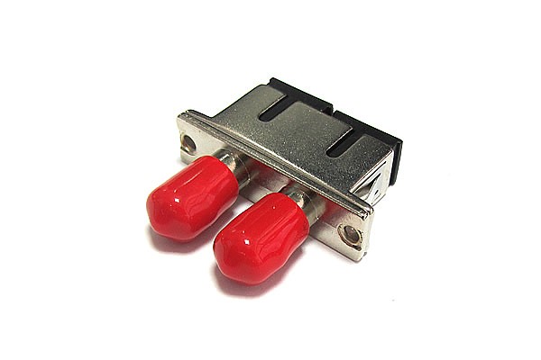 Adapter światłowodowy hybrydowy SC/UPC - ST/UPC duplex, jednomodowy 